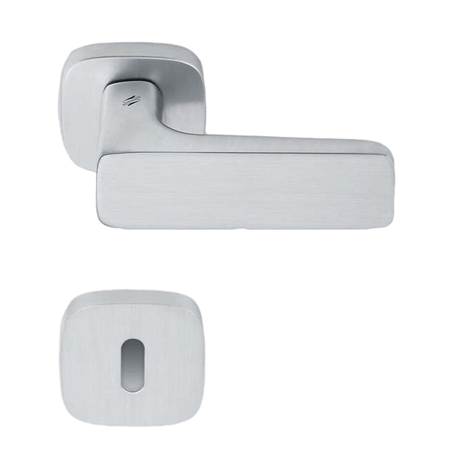 Дверная ручка Colombo Design SPIDER MR15R хром матовый в комплекте с накладками под ключ для межкомнатных дверей