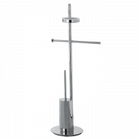Стойка COLOMBO DESIGN PLANETS B9813 напольная с полотенцедержателем с мыльницей с держателем туалетной бумаги и с ершиком