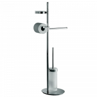 Стойка COLOMBO DESIGN PLANETS B9843 напольная с полотенцедержателем с мыльницей с держателем туалетной бумаги и с ершиком