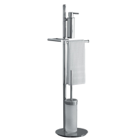 Стойка COLOMBO DESIGN PLANETS B9849 напольная с полотенцедержателем с дозатором с держателем туалетной бумаги и с ершиком