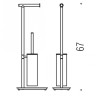Стойка COLOMBO DESIGN SQUARE B9907 напольная с держателем туалетной бумаги и ершиком