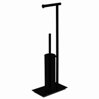 Стойка COLOMBO DESIGN SQUARE B9907.NM напольная с держателем туалетной бумаги и ершиком