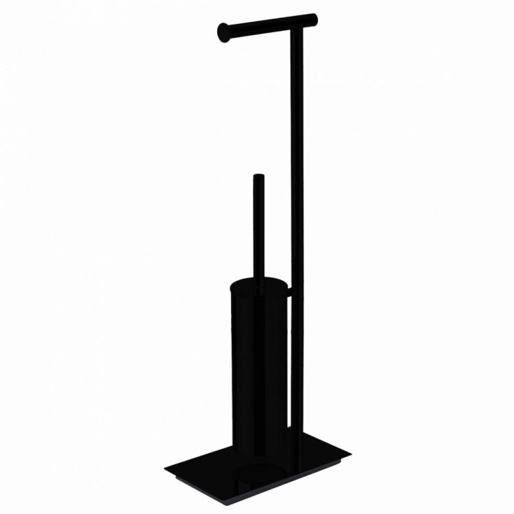 Стойка COLOMBO DESIGN SQUARE B9907.NM напольная с держателем туалетной бумаги и ершиком