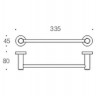 Полотенцедержатель COLOMBO DESIGN PLUS W4909.OM широкий