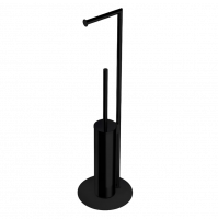 Стойка COLOMBO DESIGN MINI B4018.NM с держателем туалетной бумаги и ершиком цвет черный матовый