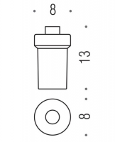Запасная колба для дозатора жидкого мыла Colombo Basic стекло B9372