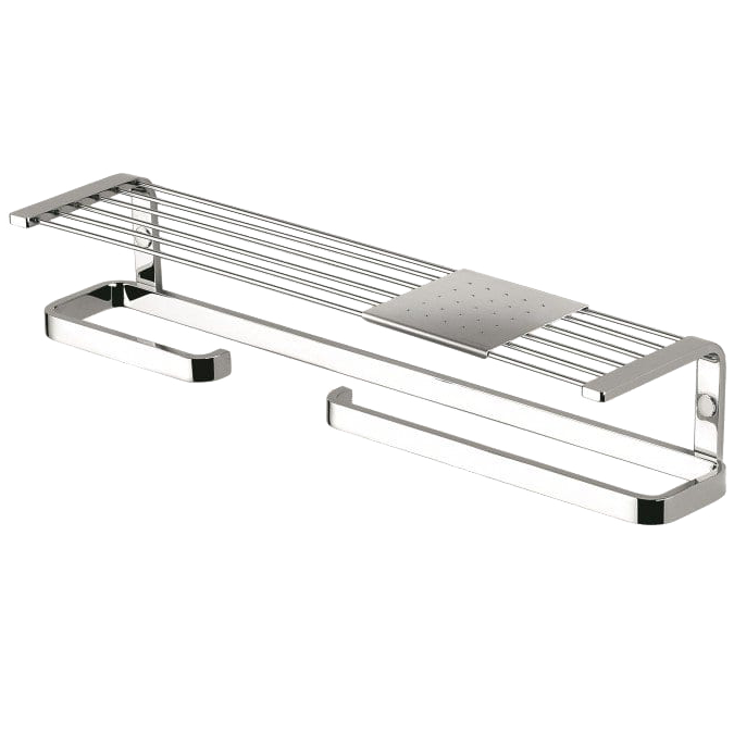 Полочка COLOMBO DESIGN TIME W4276.SX с бумагодержателем с полотенцедержателем с металлической полочкой