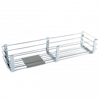 Полочка корзинка COLOMBO DESIGN ANGOLARI B9633.HPS1 одинарная с металлической полочкой , нержавеющая сталь