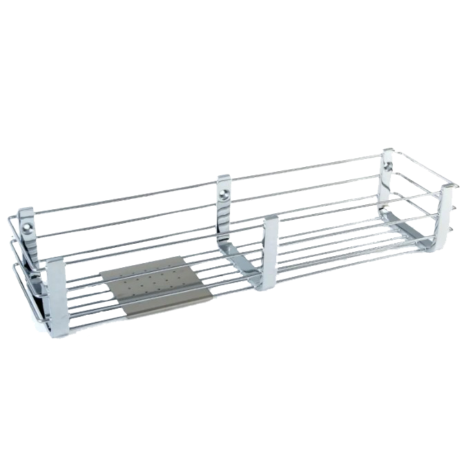 Полочка корзинка COLOMBO DESIGN ANGOLARI B9633.HPS1 одинарная с металлической полочкой , нержавеющая сталь