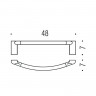 Полотенцедержатель COLOMBO DESIGN LUNA B0109 широкий 48 см