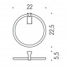 Полотенцедержатель COLOMBO DESIGN LUNA B0111 кольцо