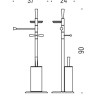 Стойка COLOMBO DESIGN ISOLE B9413N напольная с полотенцедержателем с мыльницей
