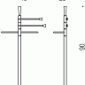 Стойка COLOMBO DESIGN ISOLE B9415N напольная с 3 полотенцедержателями