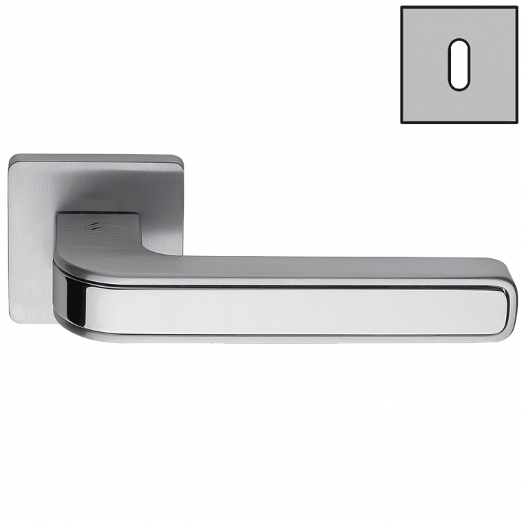 Дверная ручка Colombo TECNO MO11R хром матовый/хром