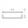 Полотенцедержатель COLOMBO DESIGN MINI Q B5009.HPS1 широкий цвет нержавеющая сталь