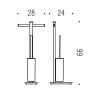 Стойка COLOMBO DESIGN UNITS B9108 напольная с двойным держателем туалетной бумаги и ершиком