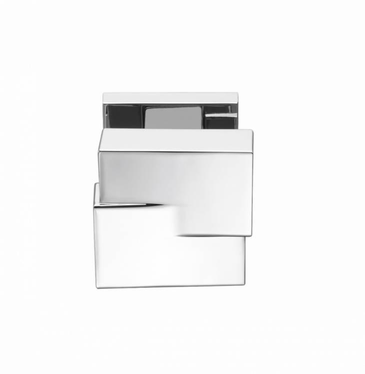 Дверная ручка Colombo Design CUT MS 15 хром в комплекте с накладками под ключ для межкомнатных дверей