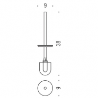 Запасная щётка с крышкой для туалетного ёршика Colombo Planets B9868