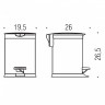 Ведро COLOMBO DESIGN COMPLEMENTI B9212 напольное с крышкой с педалью 3 л