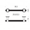 Полотенцедержатель COLOMBO DESIGN HERMITAGE B3309.OA широкий