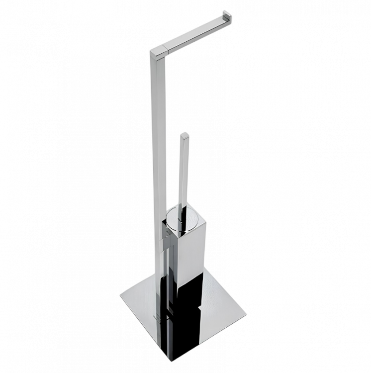 Стойка COLOMBO DESIGN MINI Q B5018 с держателем туалетной бумаги и ершиком цвет хром