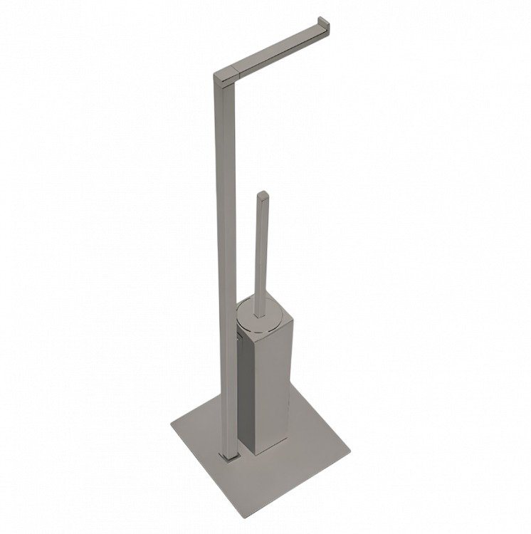 Стойка COLOMBO DESIGN MINI Q B5018.HPS1 с держателем туалетной бумаги и ершиком цвет нержавеющая сталь