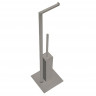 Стойка COLOMBO DESIGN MINI Q B5018.HPS1 с держателем туалетной бумаги и ершиком цвет нержавеющая сталь