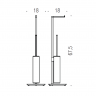 Стойка COLOMBO DESIGN MINI Q B5018.HPS1 с держателем туалетной бумаги и ершиком цвет нержавеющая сталь