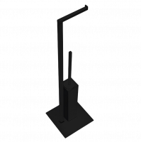 Стойка COLOMBO DESIGN MINI Q B5018.NM с держателем туалетной бумаги и ершиком цвет черный матовый